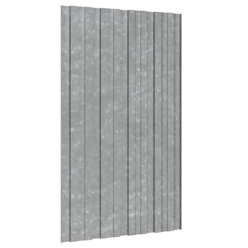 Tagplader 36 stk. 80x45 cm galvaniseret stål sølvfarvet