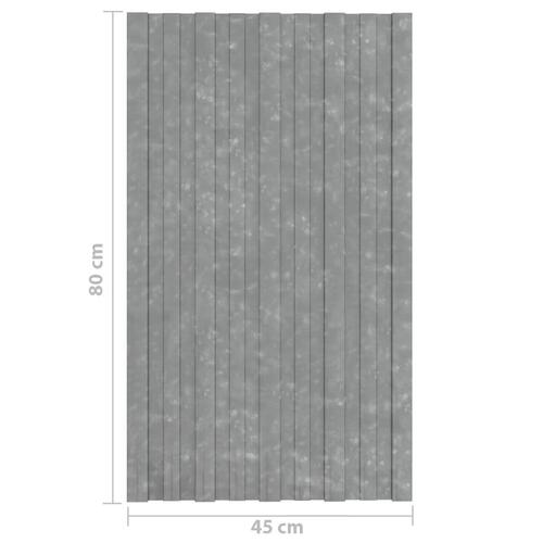 Tagplader 36 stk. 80x45 cm galvaniseret stål sølvfarvet