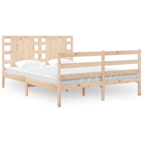 Sengeramme uden madras 120x190 cm massivt fyrretræ