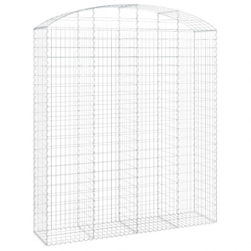 Buet gabionkurv 200x50x220/240 cm galvaniseret jern