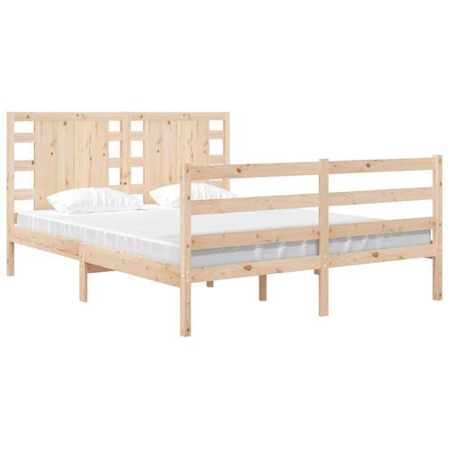 Sengeramme uden madras 120x190 cm massivt fyrretræ