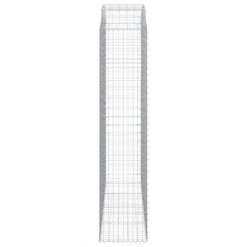 Buet gabionkurv 200x50x220/240 cm galvaniseret jern