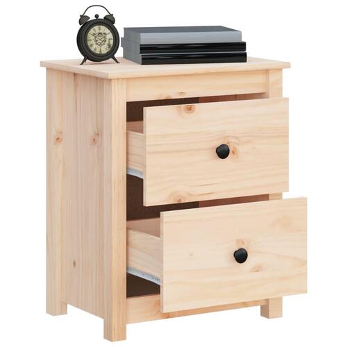 Sengeborde 2 stk. 50x35x61,5 cm massivt fyrretræ
