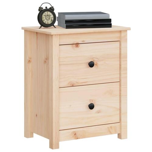 Sengeborde 2 stk. 50x35x61,5 cm massivt fyrretræ
