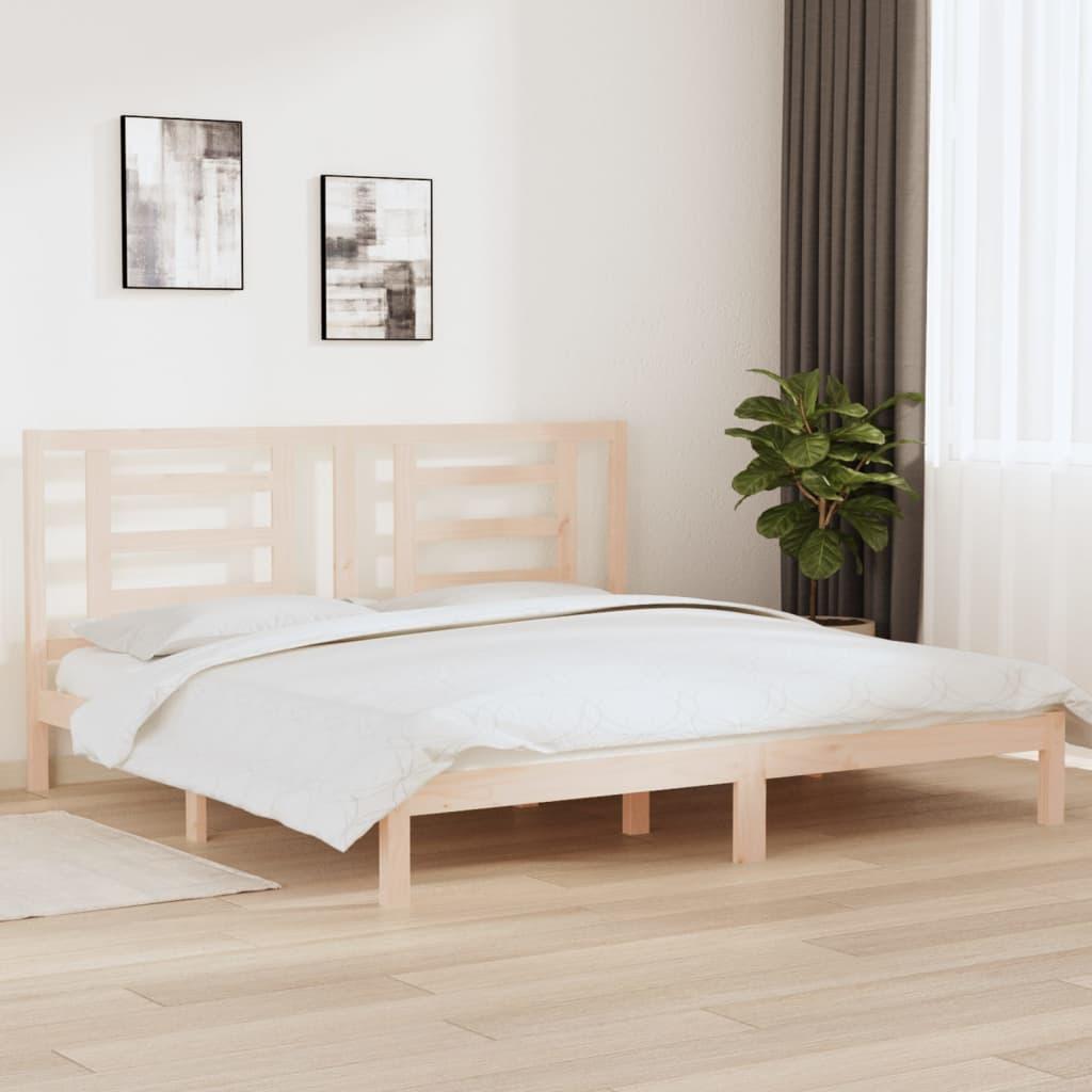 Sengeramme 200x200 cm massivt fyrretræ