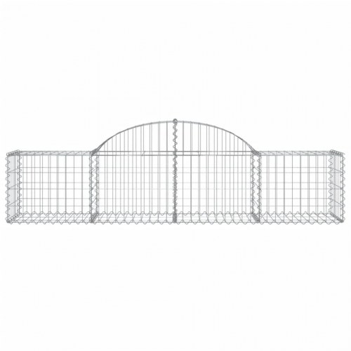Buet gabionkurv 200×50×40/60 cm - galvaniseret jern