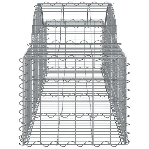 Buet gabionkurv 200×50×40/60 cm - galvaniseret jern