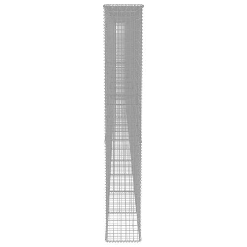 Gabionvæg med dæksler galvaniseret stål 900 x 50 x 200 cm