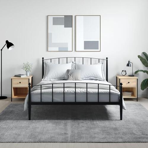 Sengeborde 2 stk. 40x42x50 cm konstrueret træ sonoma-eg