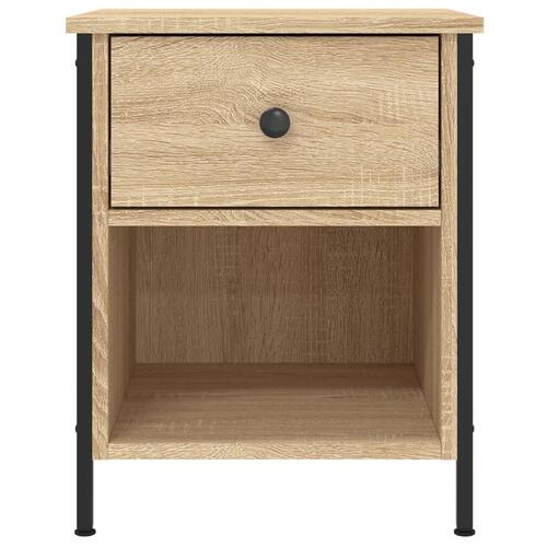 Sengeborde 2 stk. 40x42x50 cm konstrueret træ sonoma-eg