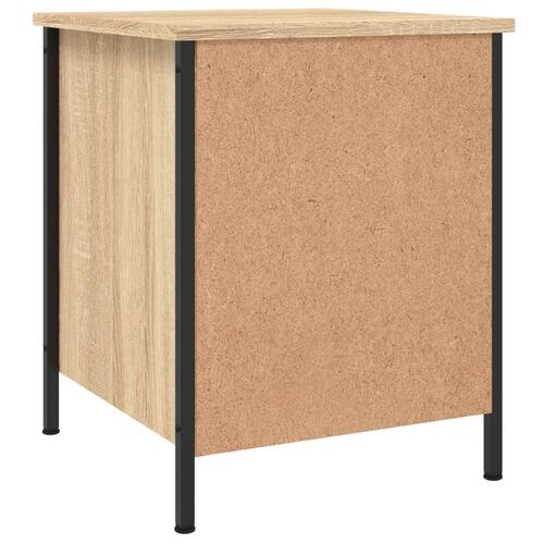 Sengeborde 2 stk. 40x42x50 cm konstrueret træ sonoma-eg