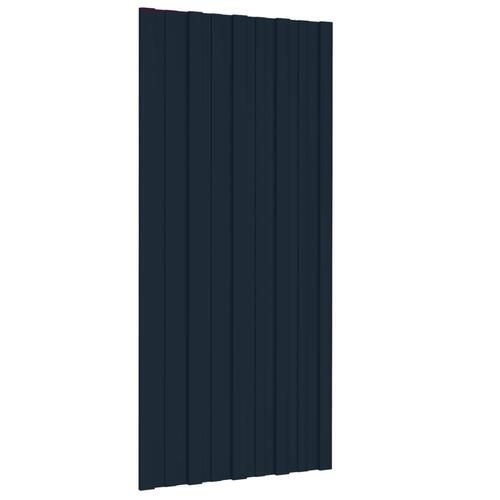 Tagplader 36 stk. 100x45 cm galvaniseret stål antracitgrå