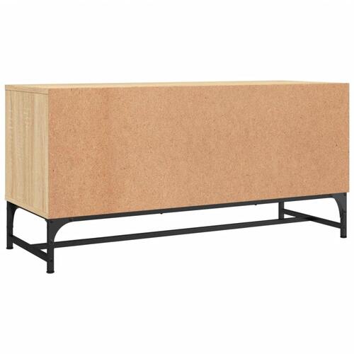 Skab med glaslåger 102x37x50 cm sonoma-eg