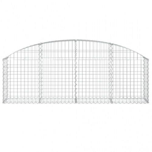 Buet gabionkurv 200×30×60/80 cm - galvaniseret jern