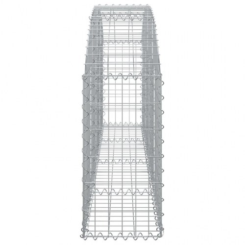 Buet gabionkurv 200×30×60/80 cm - galvaniseret jern