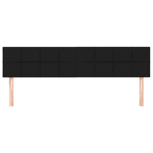 Sengegavle 2 stk. 80x5x78/88 cm stof sort