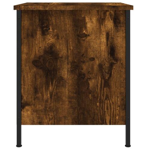 Sengeborde 2 stk. 40x42x50 cm konstrueret træ røget egetræ