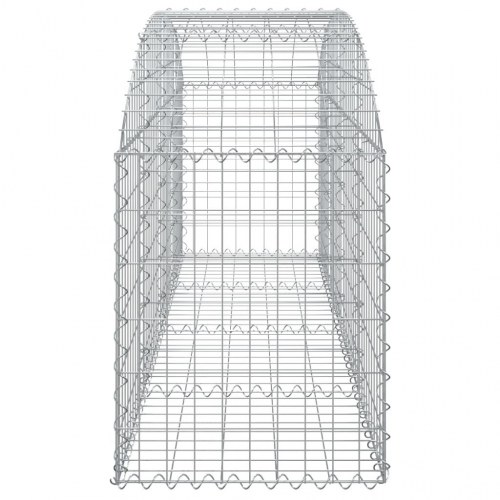 Buet gabionkurv 200×50×60/80 cm - galvaniseret jern