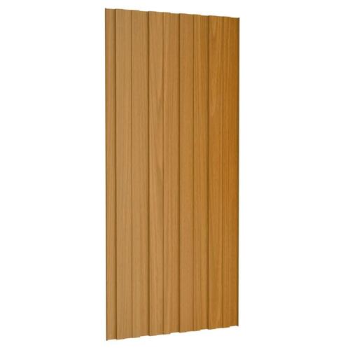 Tagplader 36 stk. 100x45 cm galvaniseret stål lyst træ