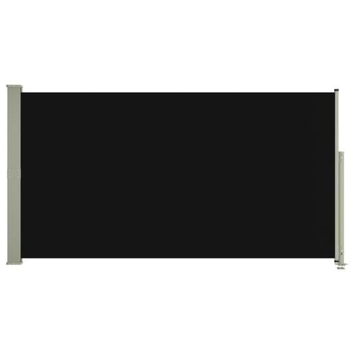 Sammenrullelig sidemarkise til terrassen 160 x 300 cm sort