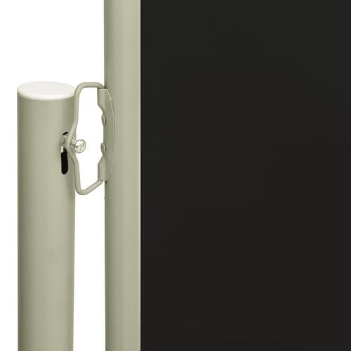 Sammenrullelig sidemarkise til terrassen 160 x 300 cm sort