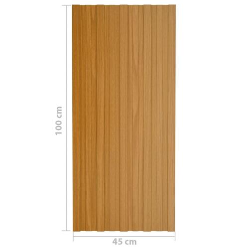 Tagplader 36 stk. 100x45 cm galvaniseret stål lyst træ