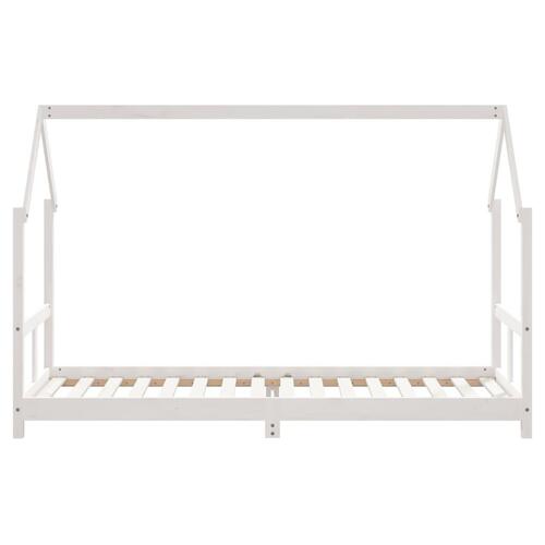 Sengeramme til juniorseng 80x200 cm massivt fyrretræ hvid