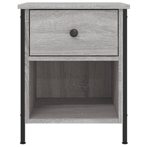 Sengeborde 2 stk. 40x42x50 cm konstrueret træ grå sonoma-eg