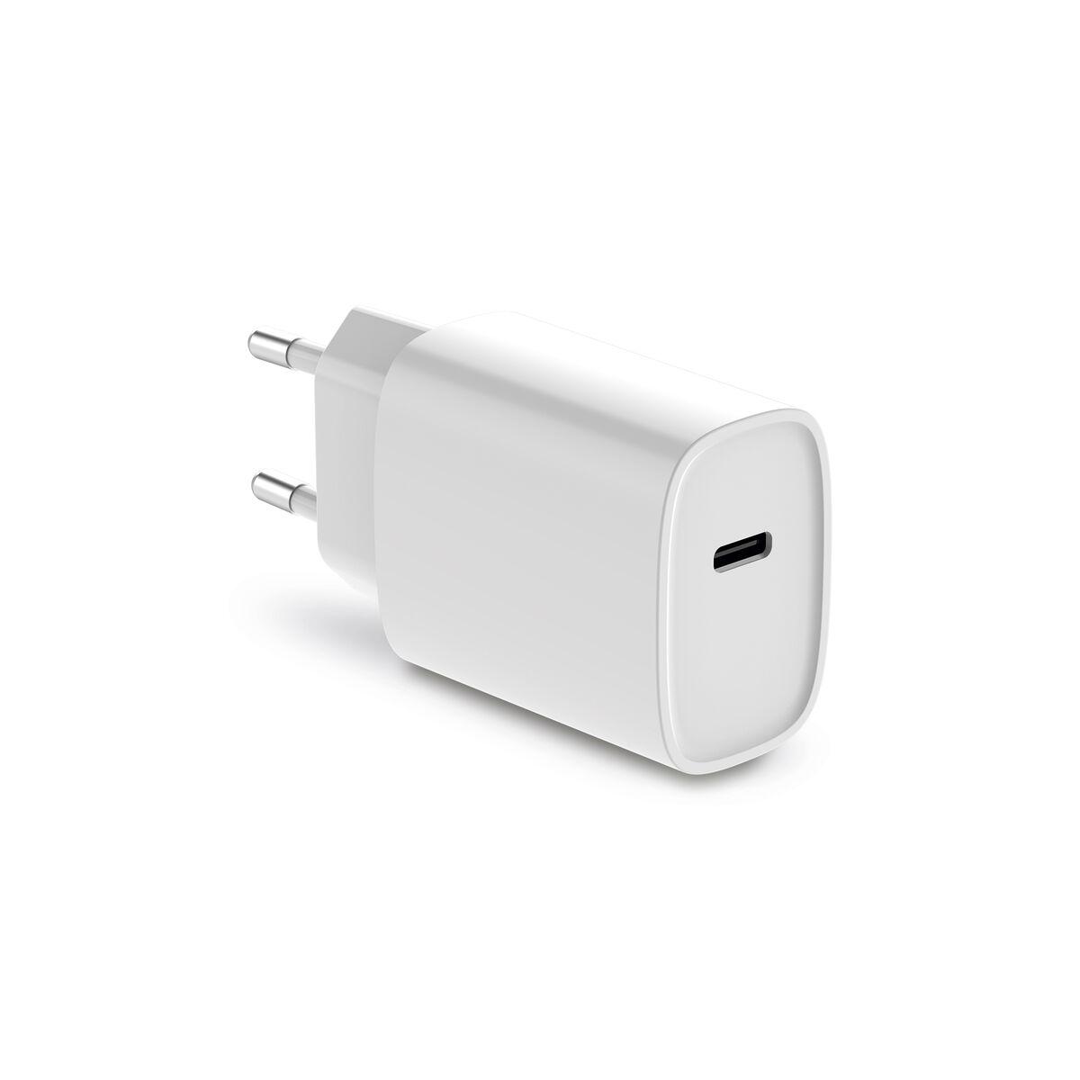 Vægoplader KSIX Power Delivery Hvid 25 W