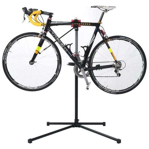 Reparationsstativ til cykler 104 x 68 x (110-190) cm stål sort