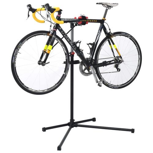 Reparationsstativ til cykler 104 x 68 x (110-190) cm stål sort
