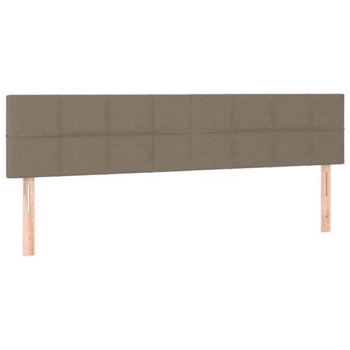 Sengegavle 2 stk. 80x5x78/88 cm stof gråbrun