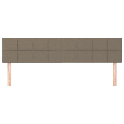 Sengegavle 2 stk. 80x5x78/88 cm stof gråbrun