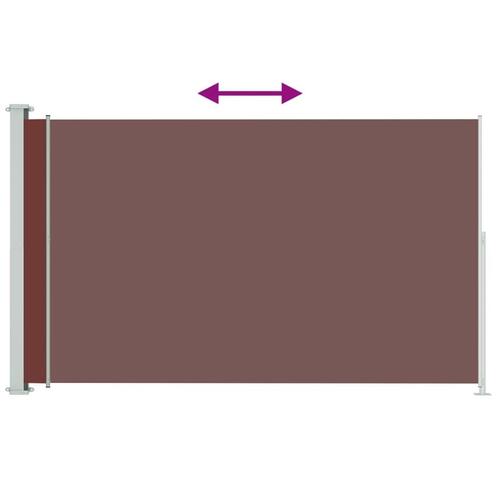 Sammenrullelig sidemarkise til terrassen 180x300 cm brun