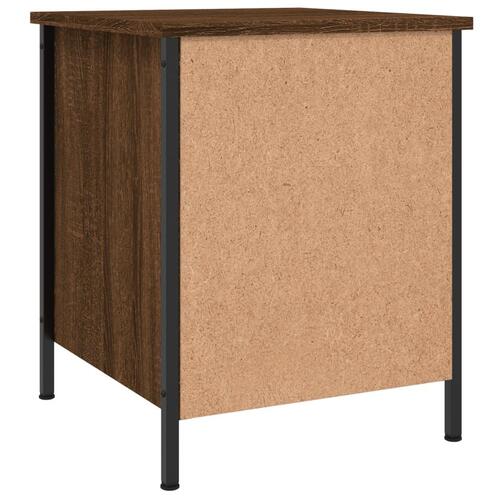 Sengeborde 2 stk. 40x42x50 cm konstrueret træ brunt egetræ