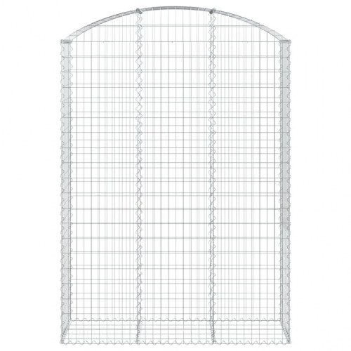 Buet gabionkurv 150×50×200/220 cm - galvaniseret jern