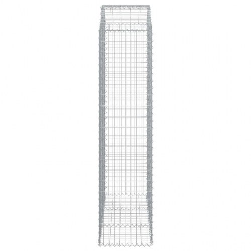 Buet gabionkurv 150×50×200/220 cm - galvaniseret jern