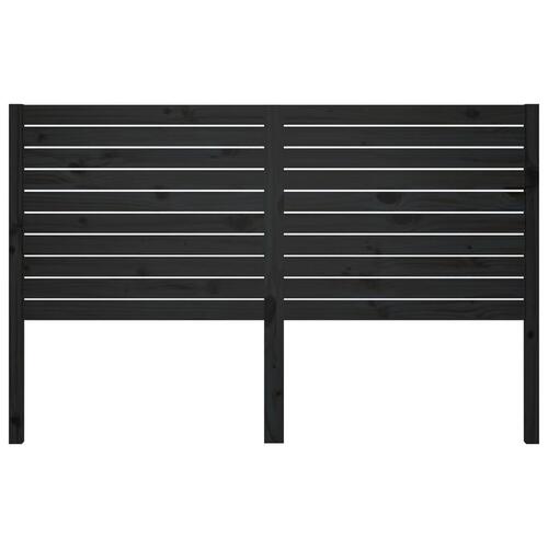 Sengegærde 186x4x100 cm massivt fyrretræ sort