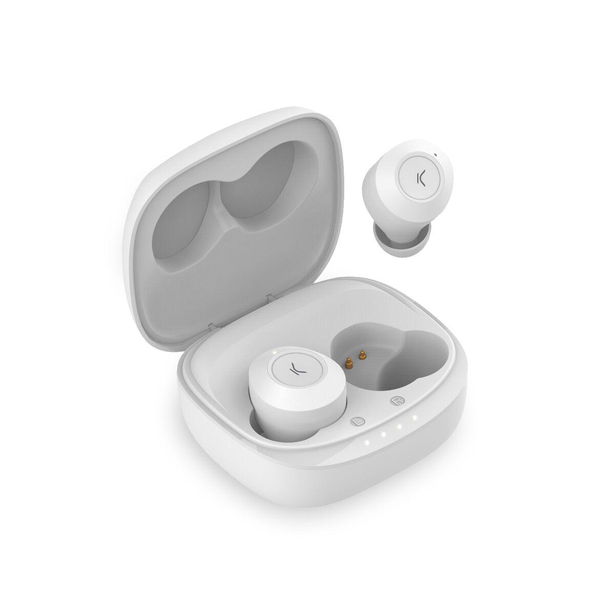 KSIX Oblivion trådløse høretelefoner med Bluetooth 5.3, USB-C og IPX4 - Hvid