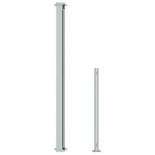 Sammenrullelig sidemarkise til terrassen 180x500 cm sort