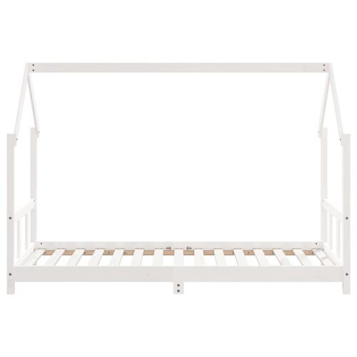 Sengeramme til juniorseng 90x190 cm massivt fyrretræ hvid