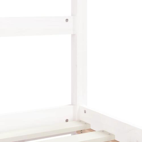 Sengeramme til juniorseng 90x190 cm massivt fyrretræ hvid