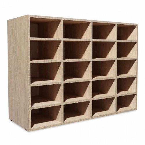 Skoreol 92x30x67,5 cm konstrueret træ egetræsfarvet