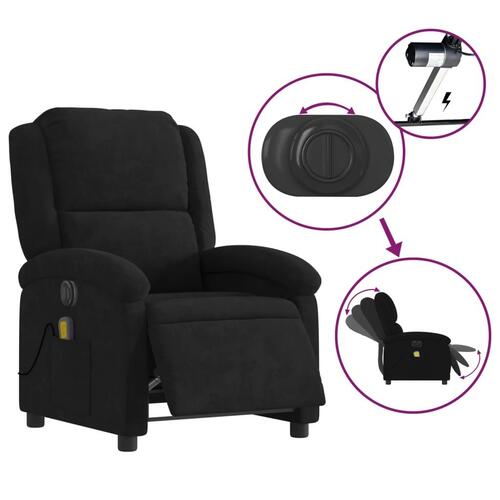 Massagestol velour sort