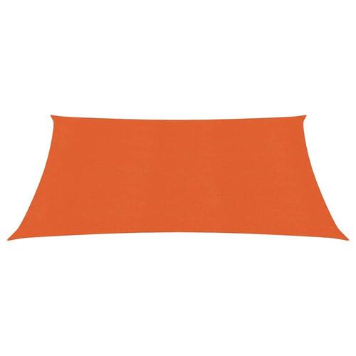 Solsejl 3,6x3,6 m 160 g/m² HDPE orange