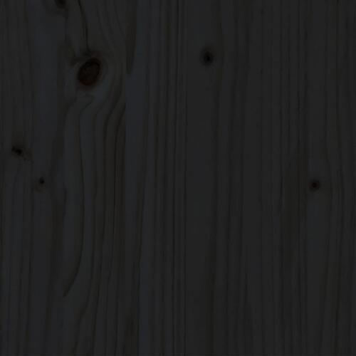 Sengeramme 160x200 cm massivt fyrretræ sort