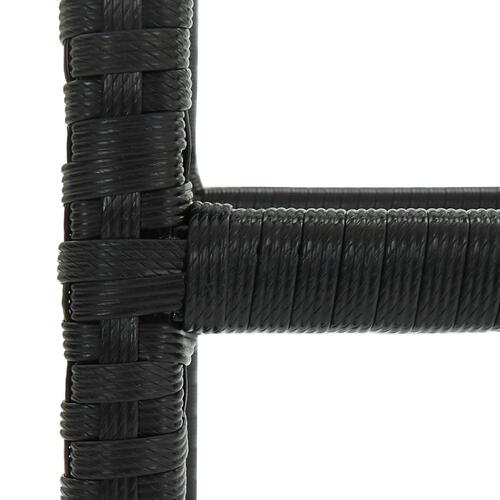 Barstole med hynder 6 stk. polyrattan sort