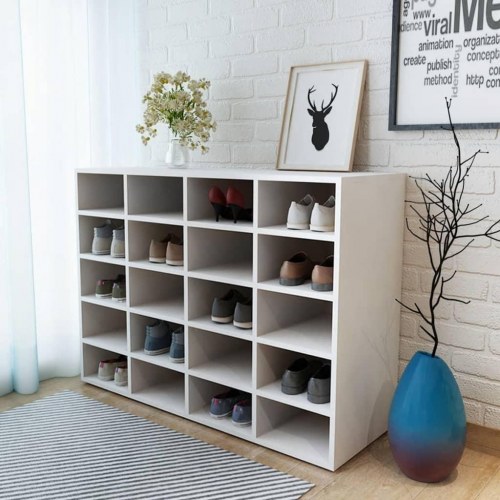 Skoreol 92x30x67,5 cm konstrueret træ hvid