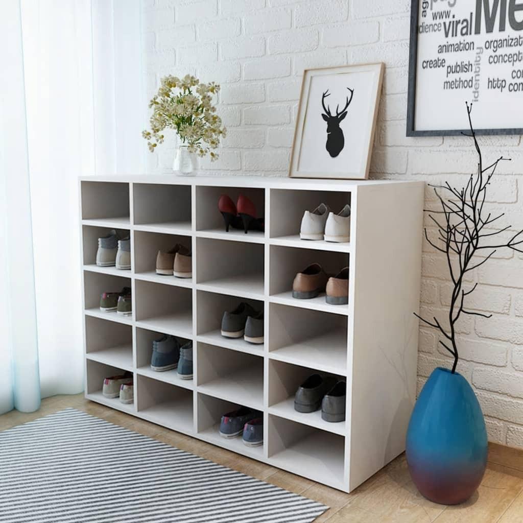 Skoreol 92x30x67,5 cm konstrueret træ hvid
