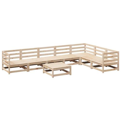 Sofasæt til haven 8 dele massivt fyrretræ